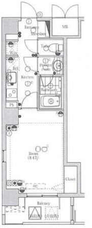 メイクスデザイン茅場町の物件間取画像